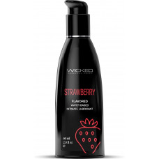Лубрикант їстівний Wicked Strawberry Flavored зі смаком полуниці, 60 мл