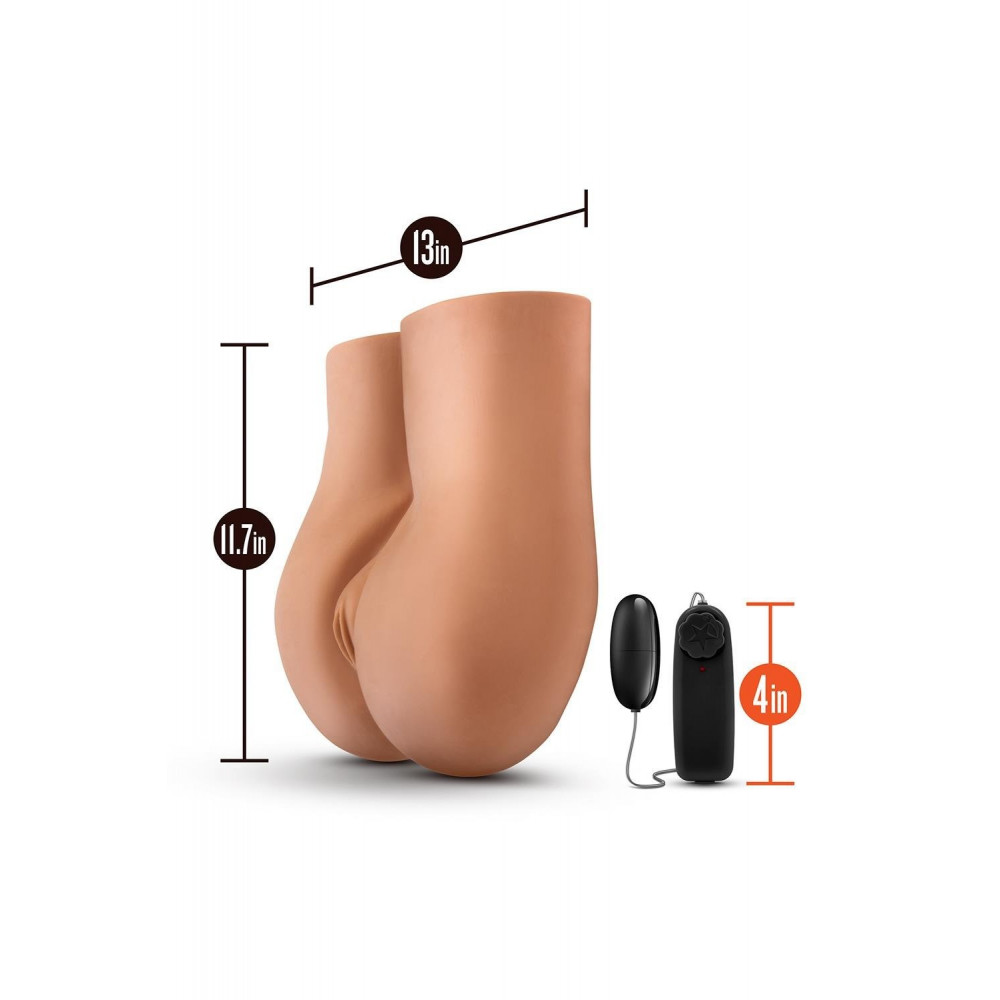 Мастурбаторы с вибрацией - Мастурбатор с вибропулей и пультом Blush X5 Men два отверстия, 29.7 см 3