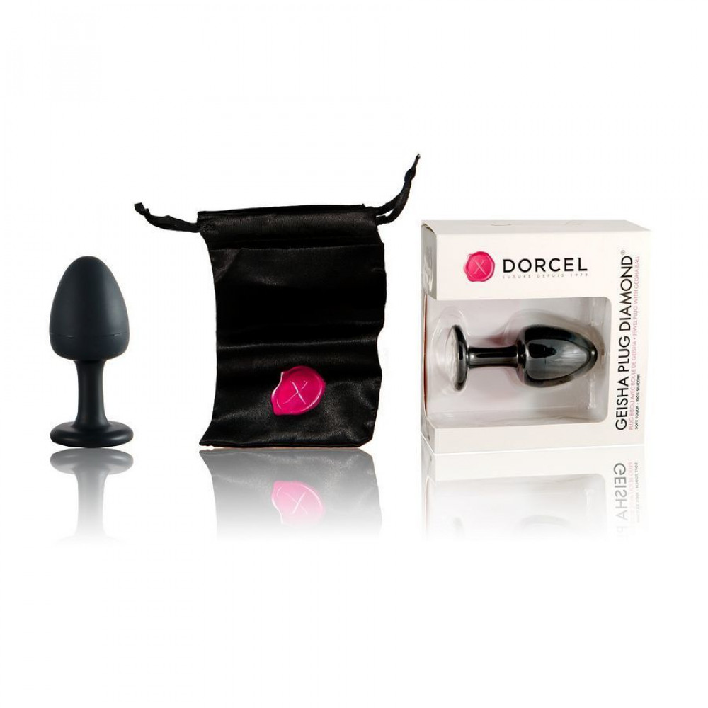 Анальная пробка - Анальная пробка Dorcel Geisha Plug Diamond XL с шариком внутри, создает вибрации, макс диаметр 4,5см 3