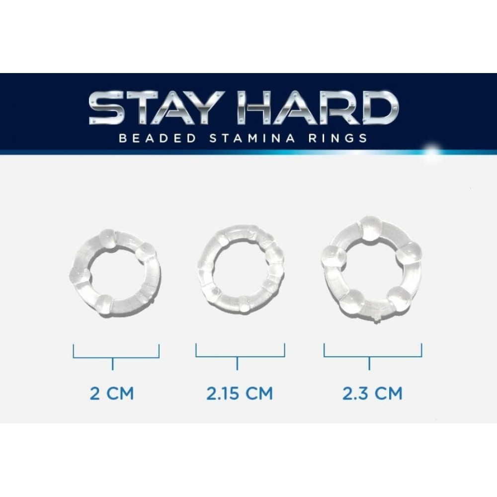  - Набір ерекційних кілець Stay hard, CN-330300012 Blue 2