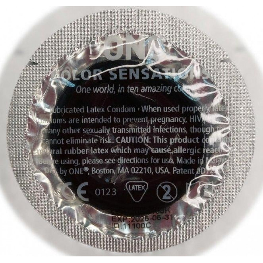 Презервативы - Набор латексных презервативов One Color Sensation силиконовой смазкой чёрного цвета(цена за 5 шт)