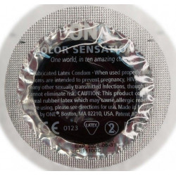 Набор латексных презервативов One Color Sensation силиконовой смазкой чёрного цвета(цена за 5 шт)