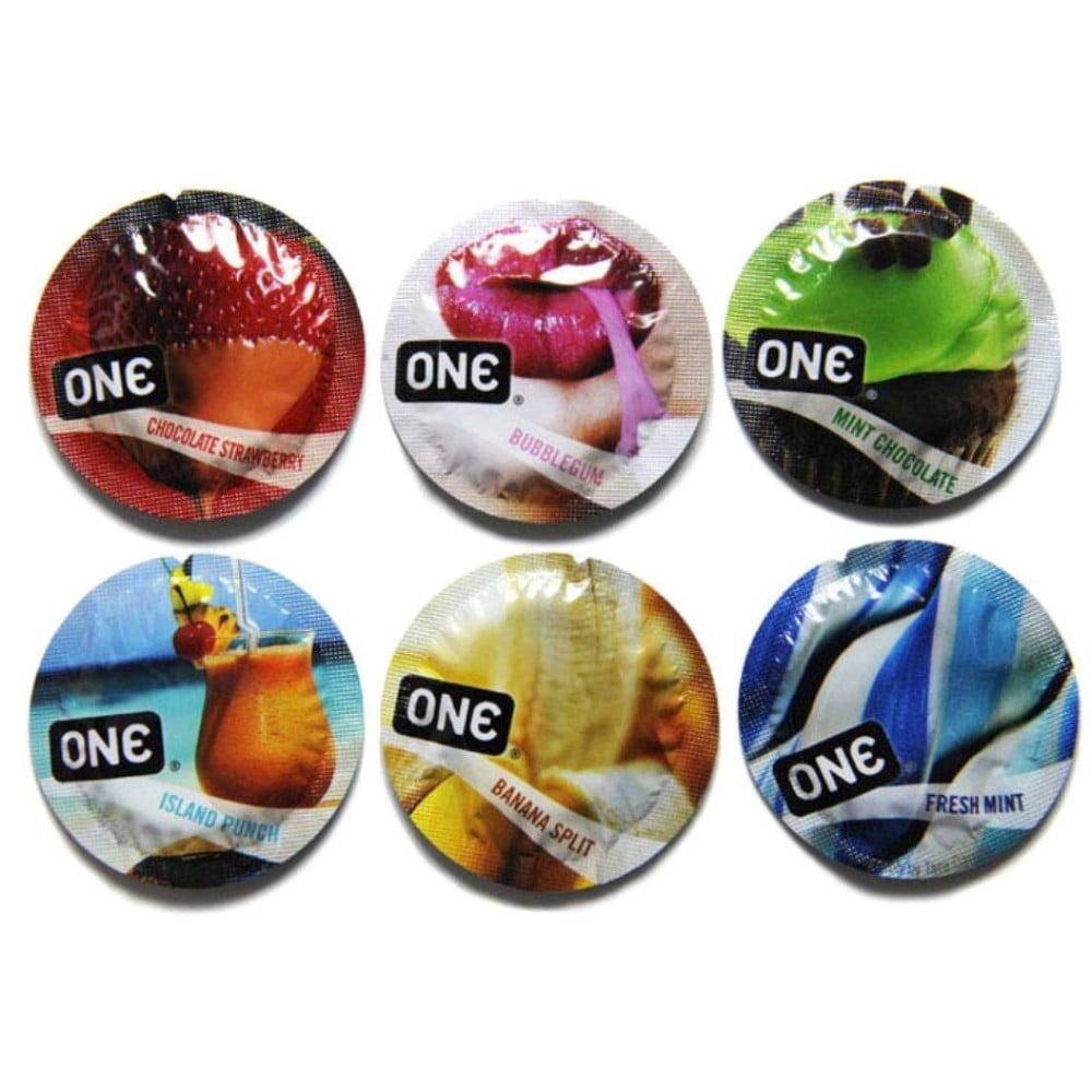 Презервативы - Набор оральных презервативов ONE Flavor Waves с разными вкусами (цена за упаковку, 12 шт.) 1