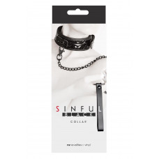 Ошейник с поводком NS Novelties Sinful Black Collar