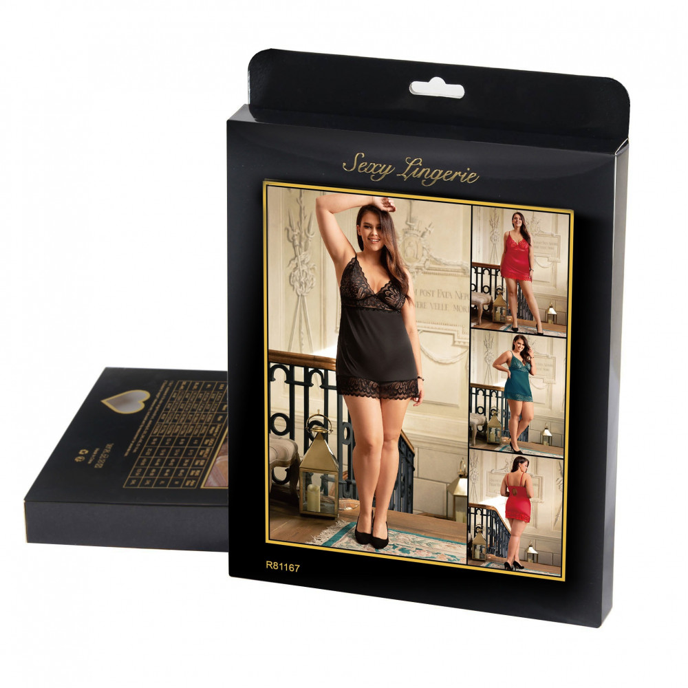 Різне - Мереживний Пеньюар Star Night з трусиками, чорний, M 7