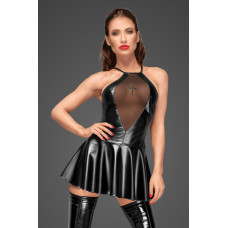 Сукня з накаткою у вигляді хреста Noir Handmade F184 чорна, XL