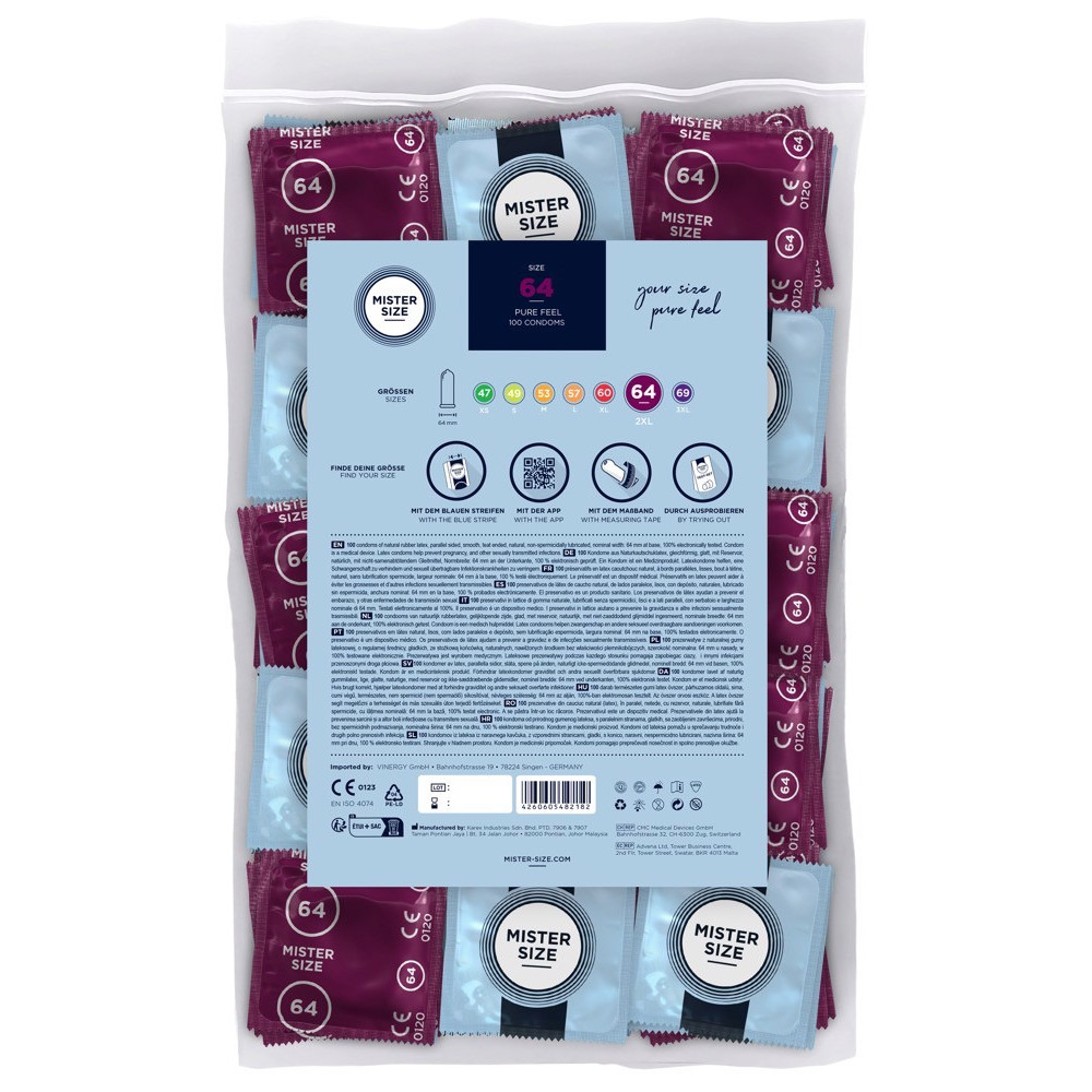 Презервативы - Презервативы ультратонкие латексные Mister Size 64 мм (цена за 1 шт.) 2