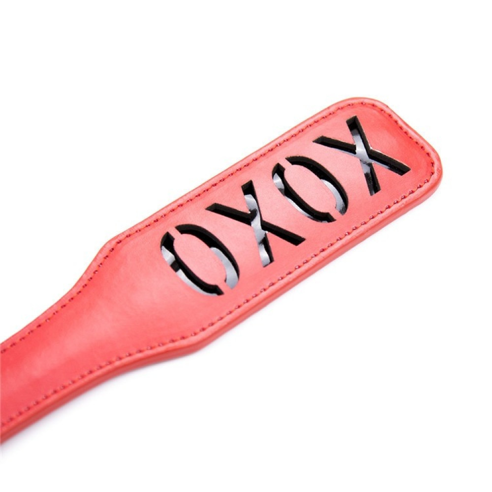 БДСМ игрушки - Шлепалка красная овальная OXOX PADDLE 31,5 см 2