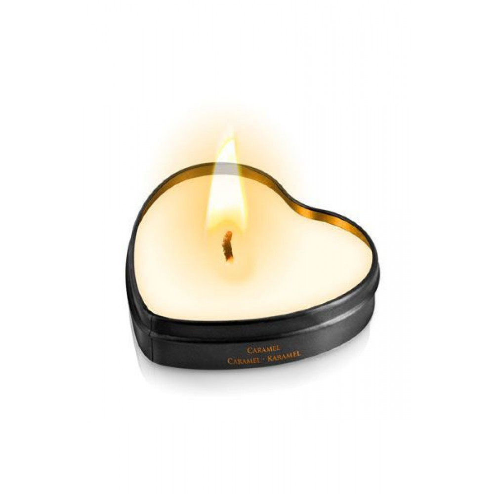 Массажные свечи - Массажная свеча-сердечко Plaisirs Secrets Caramel (35 мл) 1