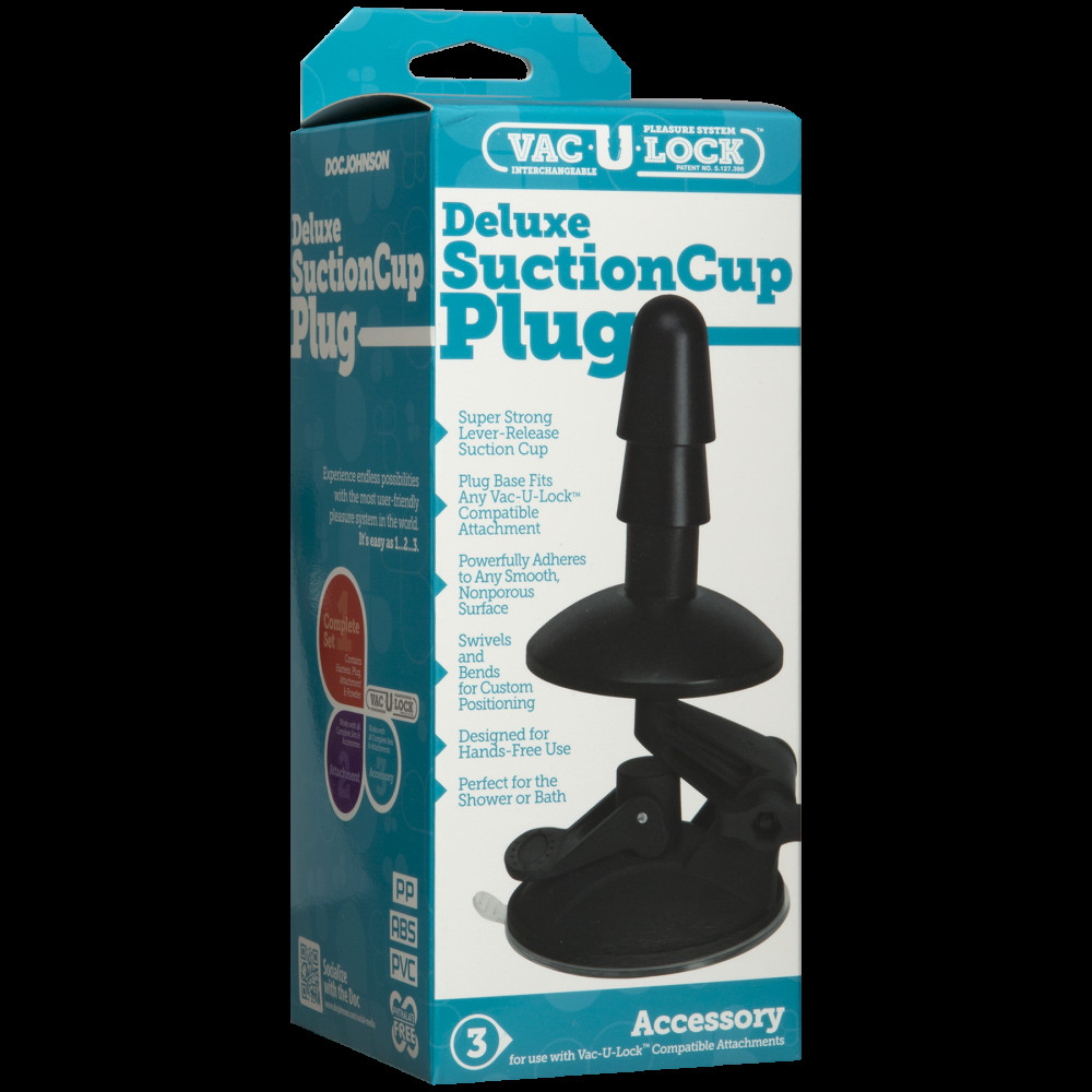  - Крепление для душа с присоской Doc Johnson Vac-U-Lock - Deluxe Suction Cup Plug для игрушек 1