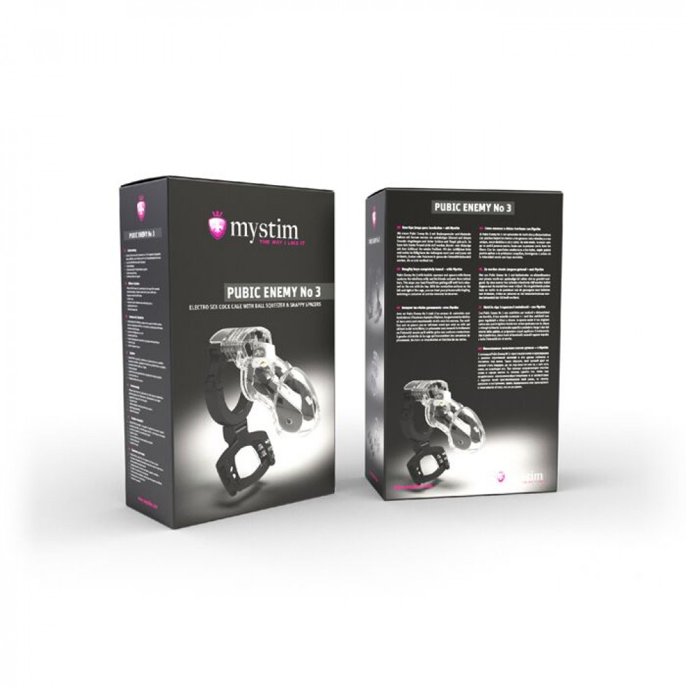 Разное - Клетка для члена с электростимуляцией Mystim Pubic Enemy No 3 - with Ball Squeezer 10