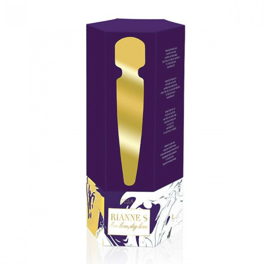 Вибромассажеры - Вибромассажер Rianne S: Bella Mini Wand Purple, 10 режимов, медицинский силикон, подарочная упаковка 6