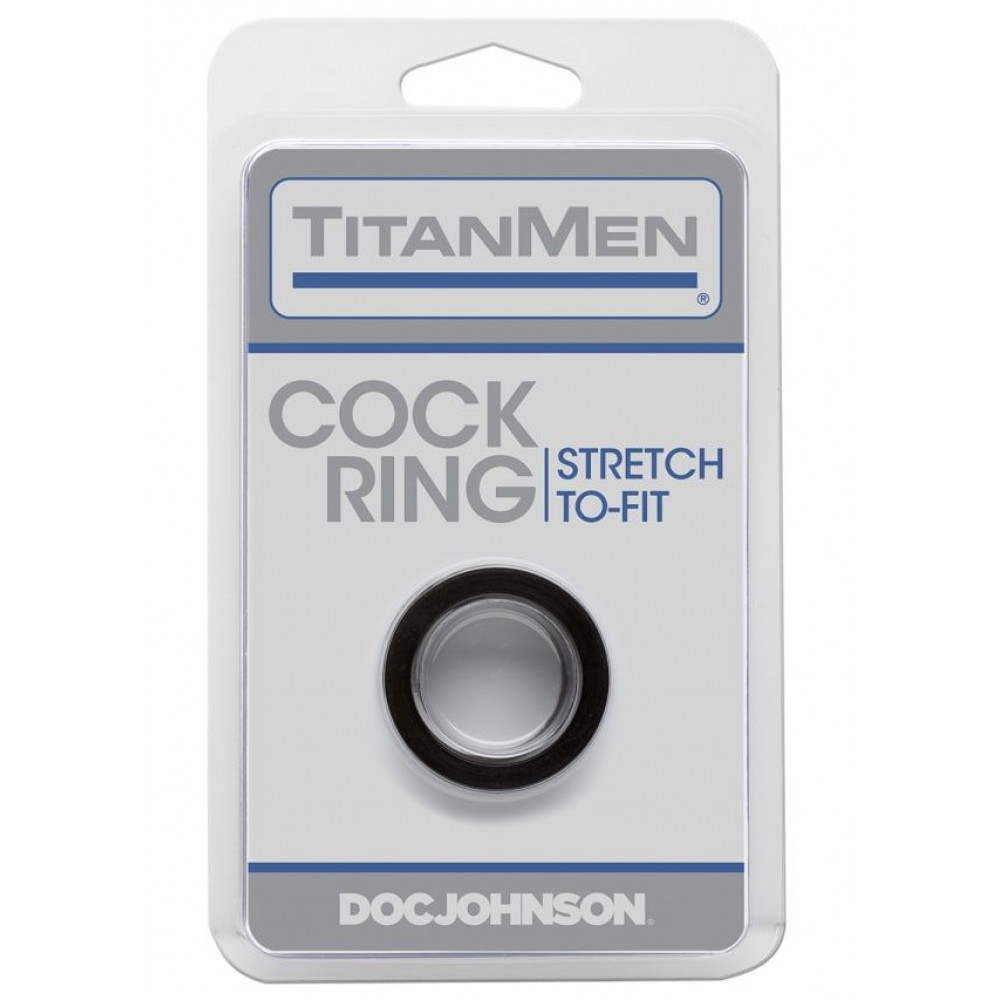 Эрекционное кольцо - Эрекционное кольцо Doc Johnson Titanmen Tools - Cock Ring - Black 1