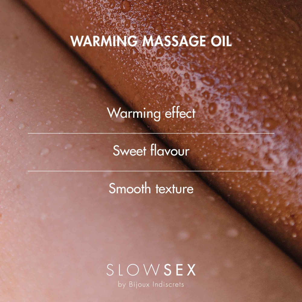 Массажные масла - Разогревающее съедобное массажное масло Bijoux Indiscrets Slow Sex Warming massage oil 2