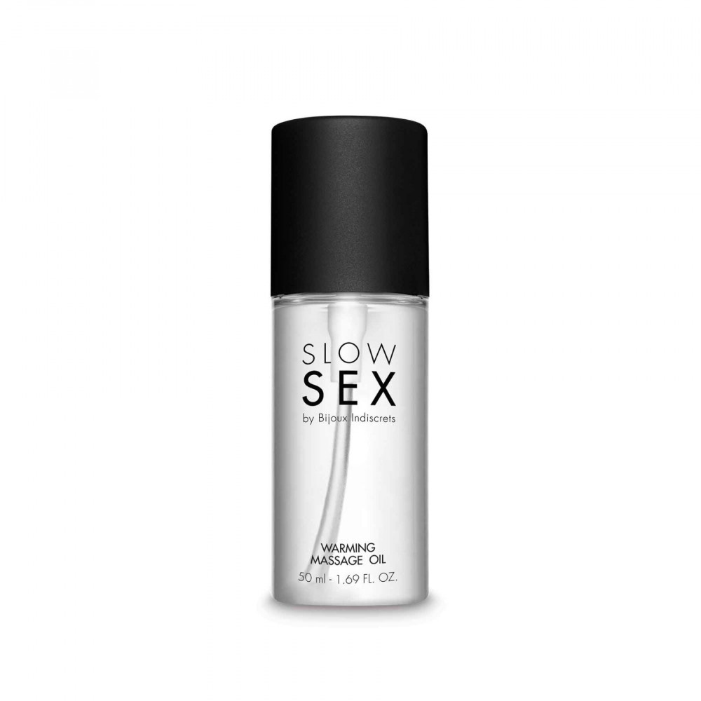 Массажные масла - Разогревающее съедобное массажное масло Bijoux Indiscrets Slow Sex Warming massage oil 5