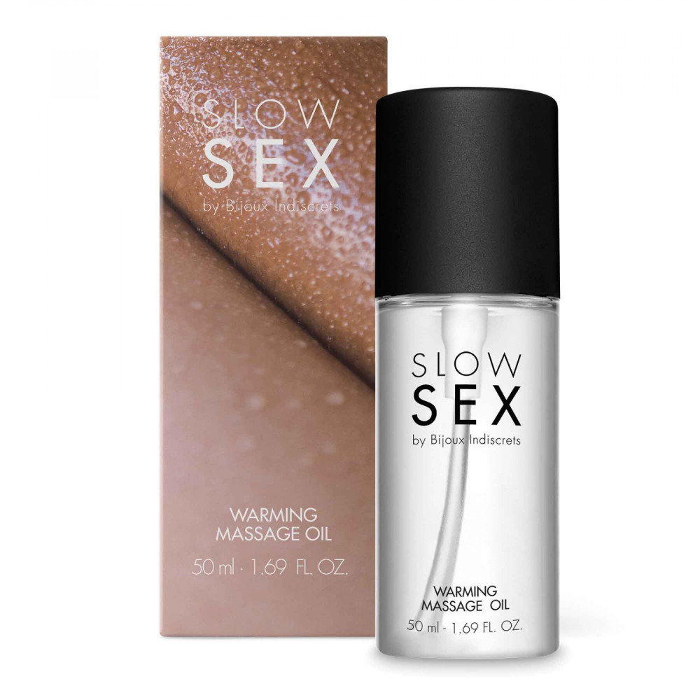 Массажные масла - Разогревающее съедобное массажное масло Bijoux Indiscrets Slow Sex Warming massage oil