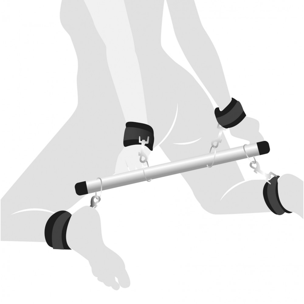 Наручники, веревки, бондажы, поножи - Колодка-распорка для рук и ног Art of Sex - Bondage Soft Touch BDSM Spreader , цвет черный