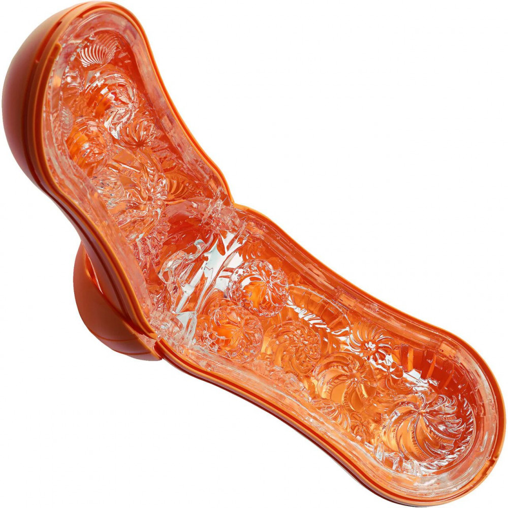 Мастурбаторы без вибрации - Мастурбатор Tenga Flip Orb — Sunset Orange, с изменяемым сжатием, со стимулирующими шариками внутри 1