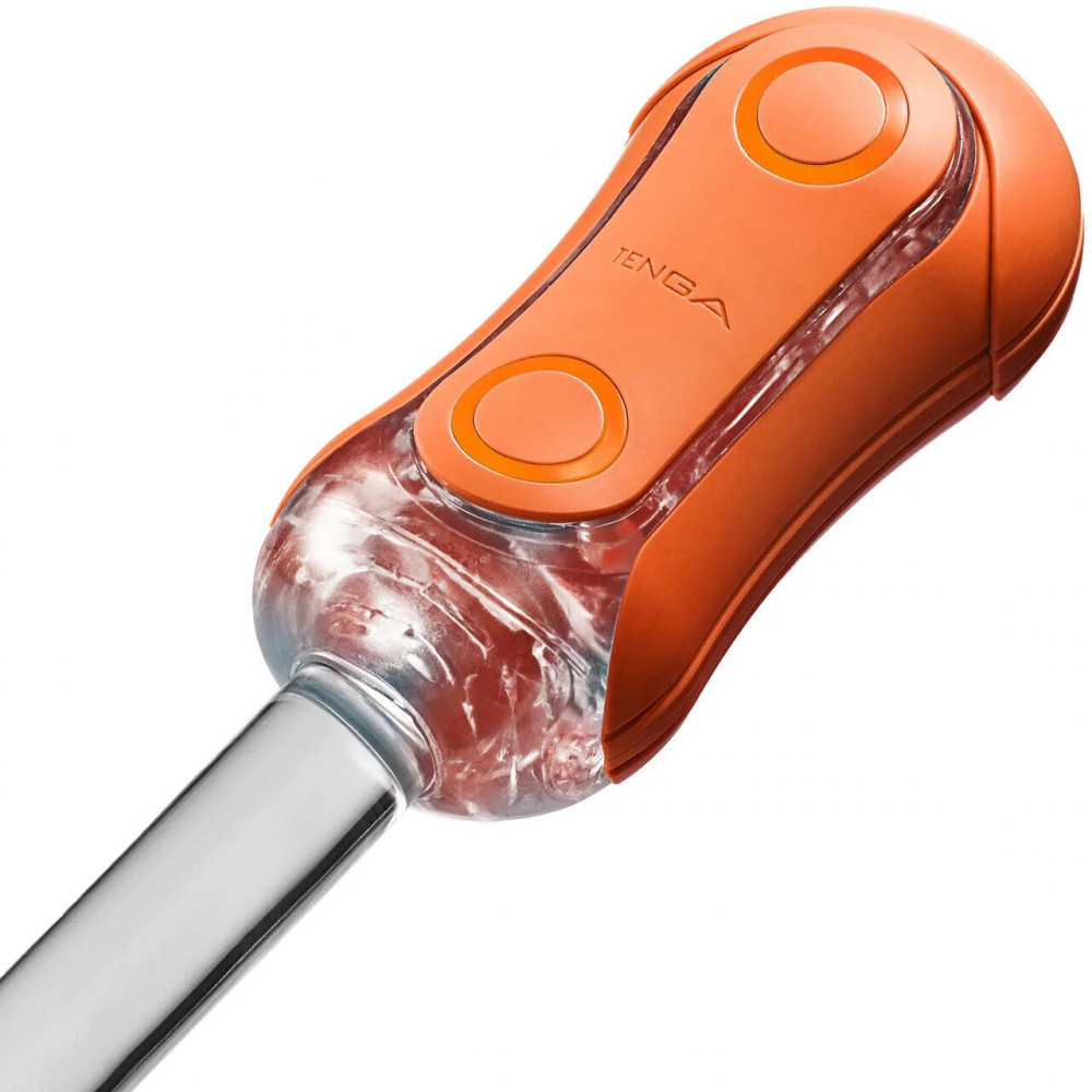 Мастурбаторы без вибрации - Мастурбатор Tenga Flip Orb — Sunset Orange, с изменяемым сжатием, со стимулирующими шариками внутри 9