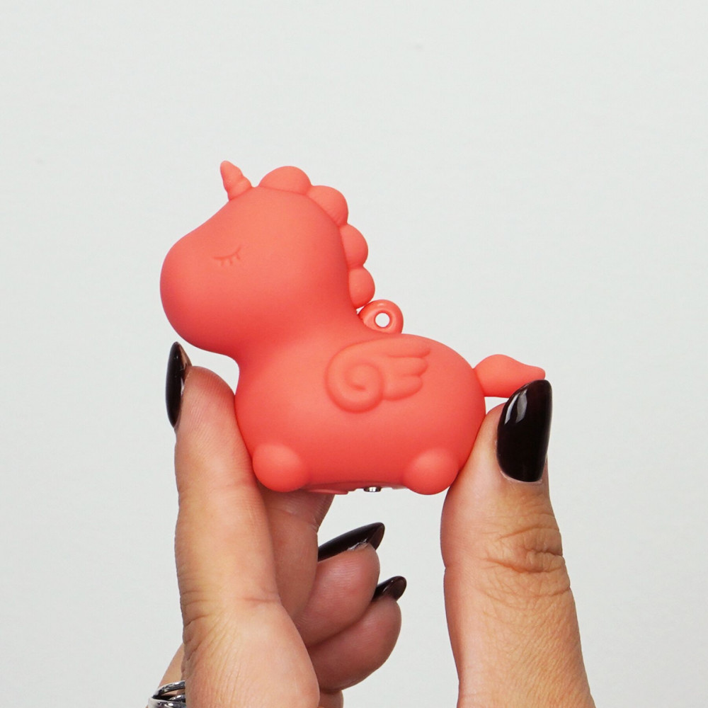 Вібропулі та міні-вібратори - Вібратор-мінієдиноріжка Unihorn Mini – Peachy Pony, брелок з вібрацією, 10 режимів 6