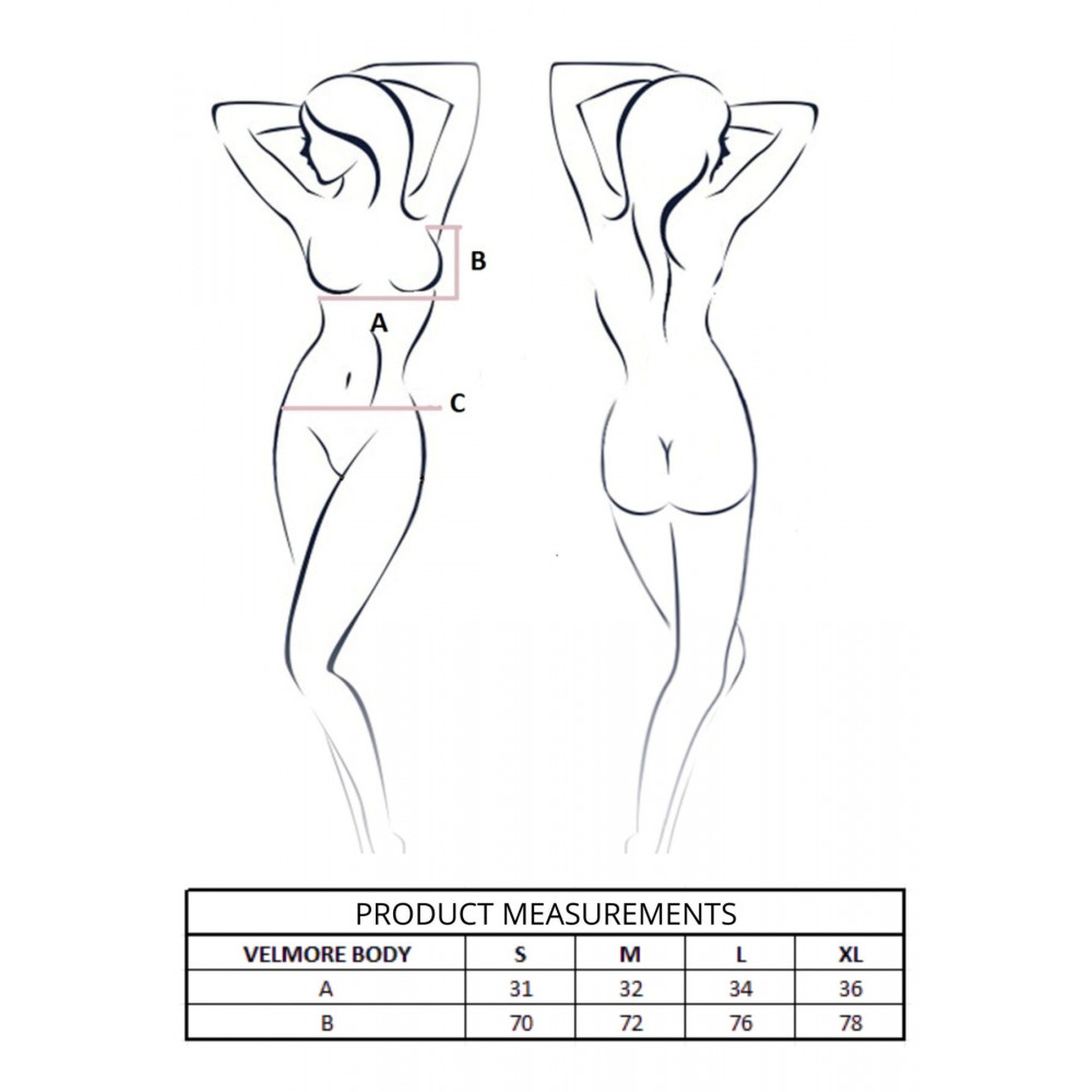 Женское эротическое белье - Боди Passion VELMORE BODY blue M 7