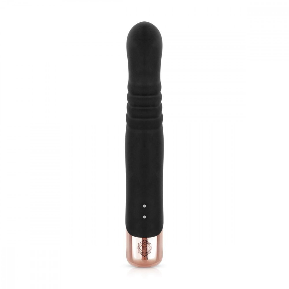 Вибратор-кролик - Вибратор-кролик Rosy Gold - Rabbit Vibrator with thrusting function - Black 3