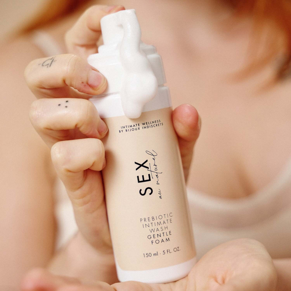 Лубриканты - Пена для интимной гигиены Bijoux Indiscrets Sex Au Naturel Prebiotic Intimate Wash Gentle Foam 150мл 3