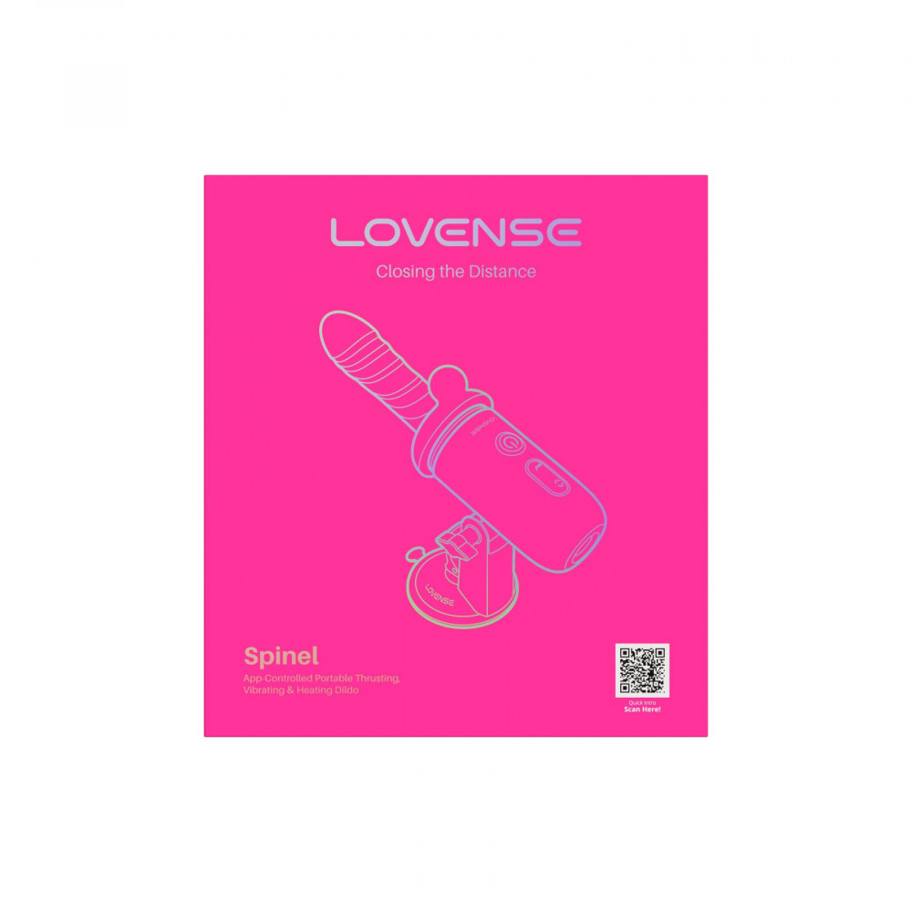 Смарт-вибратор - Смарт-мини секс-машина Lovense Spinel имитация фрикций, подогрев, 3 насадки, на присоске 8