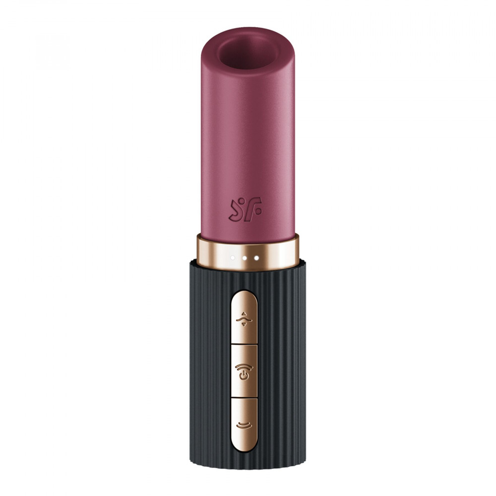 Вакуумный вибратор - Вакуумный стимулятор Satisfyer Deep Kiss, магнитная технология 3D Air Pulse, 30 режимов, крышечка