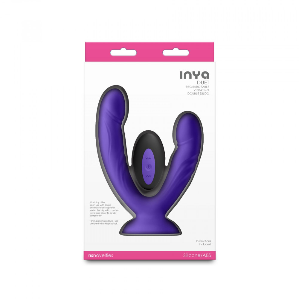 Фалоімітатор - Подвійний ділдо з вібрацією NS Novelties INYA - Duet - Purple 3