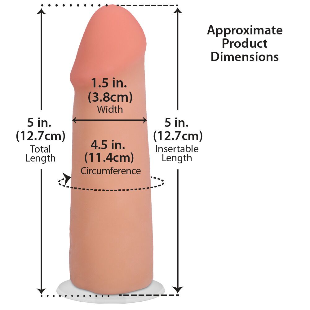 Фалоімітатор - Фалоімітатор Doc Johnson The Realistic Cock ULTRASKYN - 5 Inch Vanilla 4