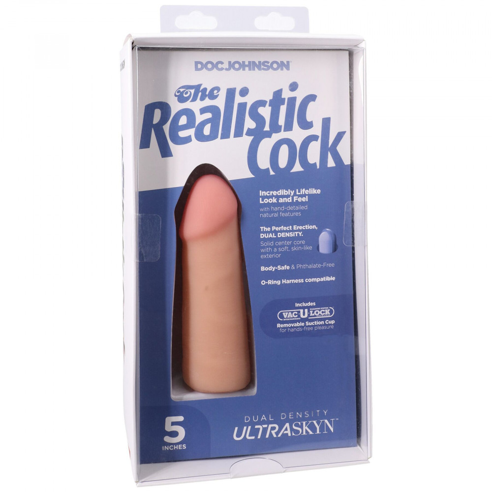 Фалоімітатор - Фалоімітатор Doc Johnson The Realistic Cock ULTRASKYN - 5 Inch Vanilla 7
