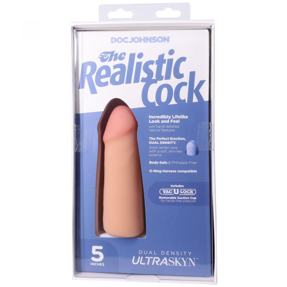 Фалоімітатор - Фалоімітатор Doc Johnson The Realistic Cock ULTRASKYN - 5 Inch Vanilla 8