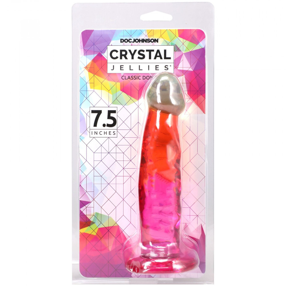 Фалоімітатор - Дилдо Doc Johnson Crystal Jellies - 7.5 Inch Classic Dong - Rainbow 4