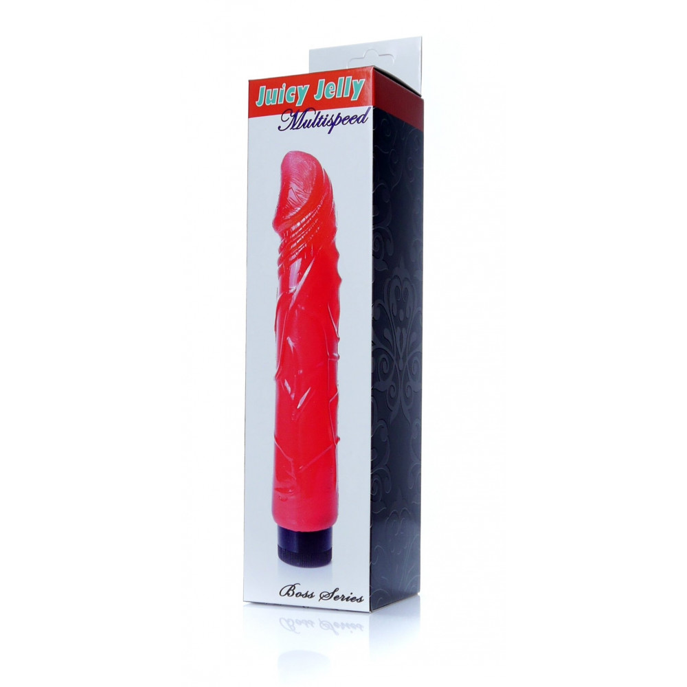 Різне - Вібратор Boss Series - Juicy Jelly Multispeed Red, (довжина 22 см, діаметр 4 см) BS6700075 5
