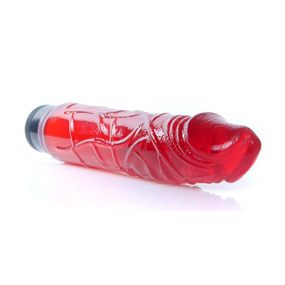 Різне - Вібратор Boss Series - Juicy Jelly Multispeed Red, (довжина 22 см, діаметр 4 см) BS6700075 4