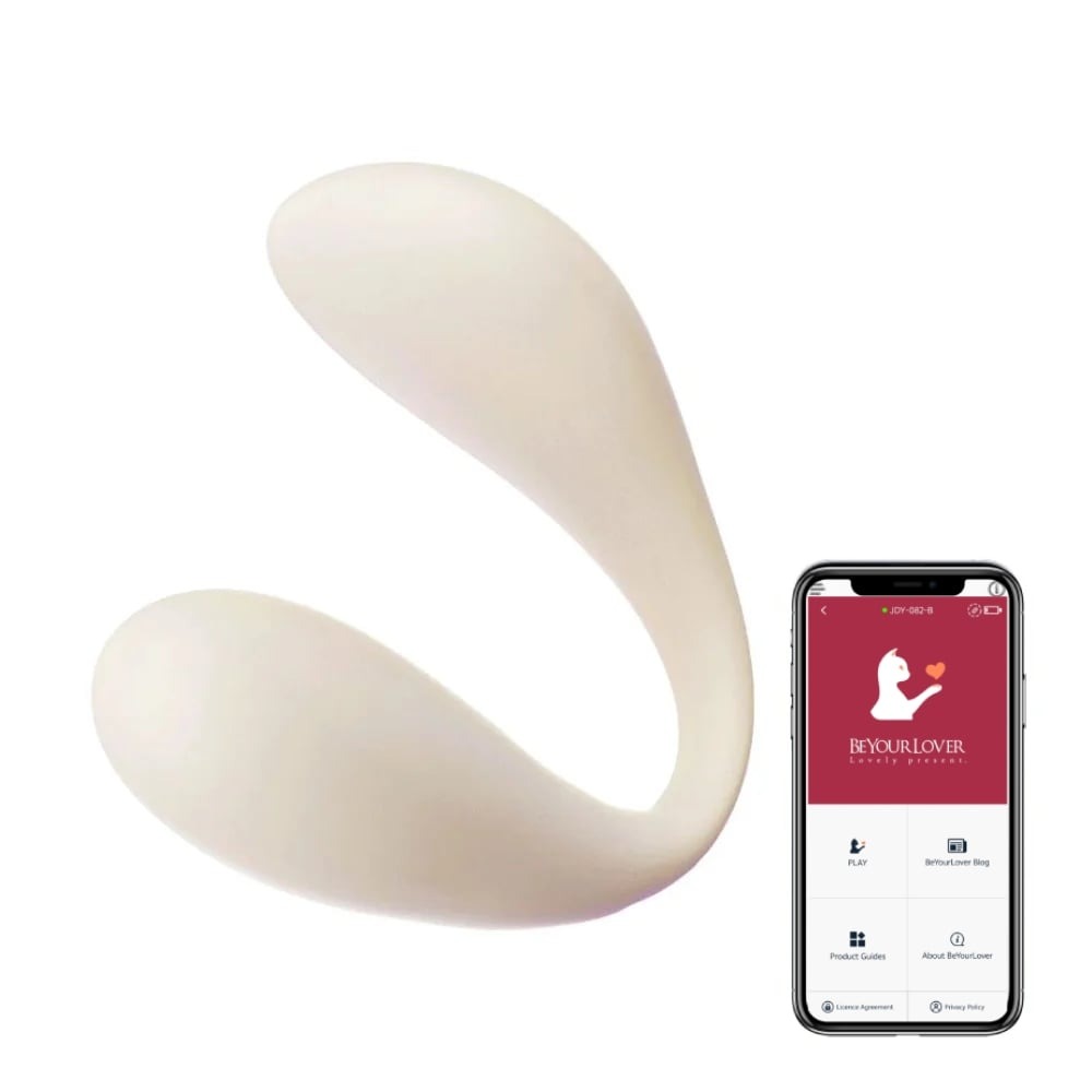  - Вібратор для пари BeYourLover Carla з керуванням з телефону, білий