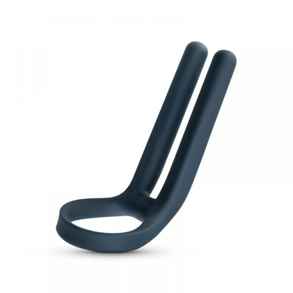 Секс игрушки - Вибро-эрекционное кольцо со стимулятором мошонки Boners серое, 9.5 х 3.6 см