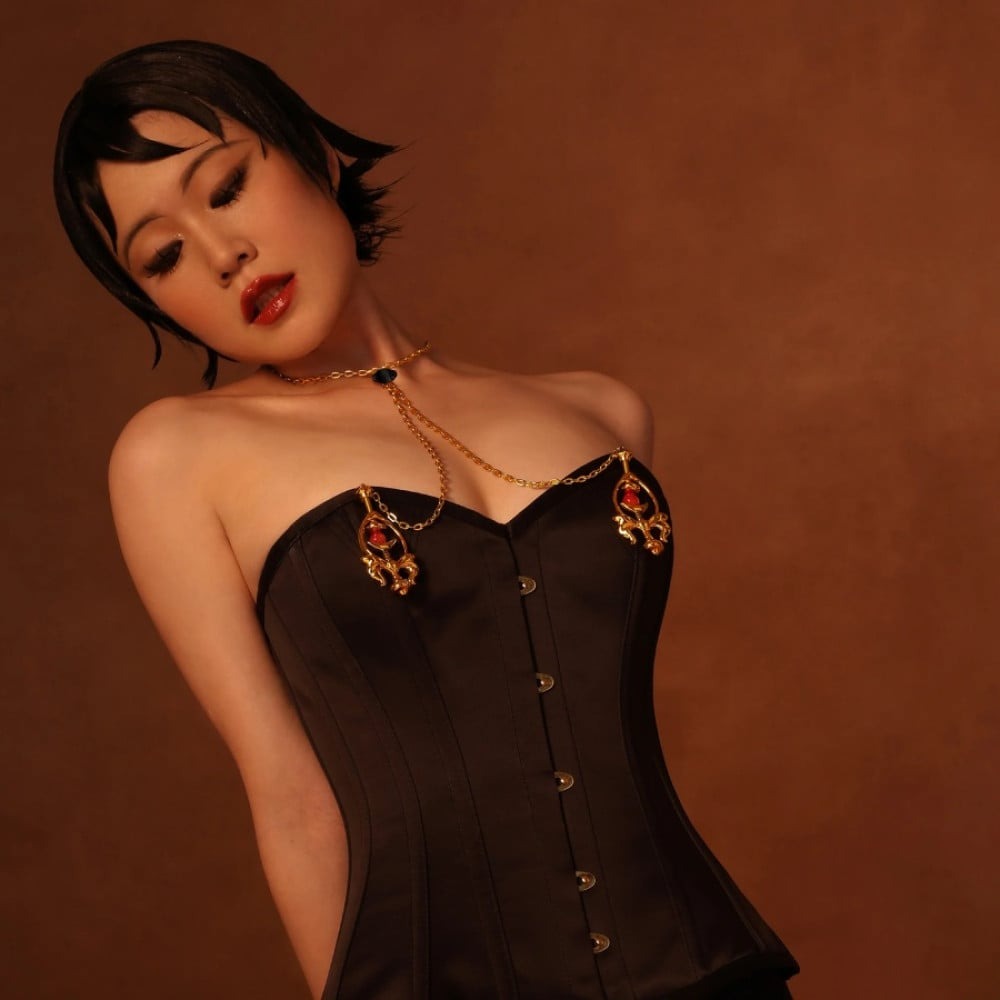 Різне - Затискачі для сосків UPKO Pulling Chain Nipple Clamps з ланцюжком-намиста, золотисті 2