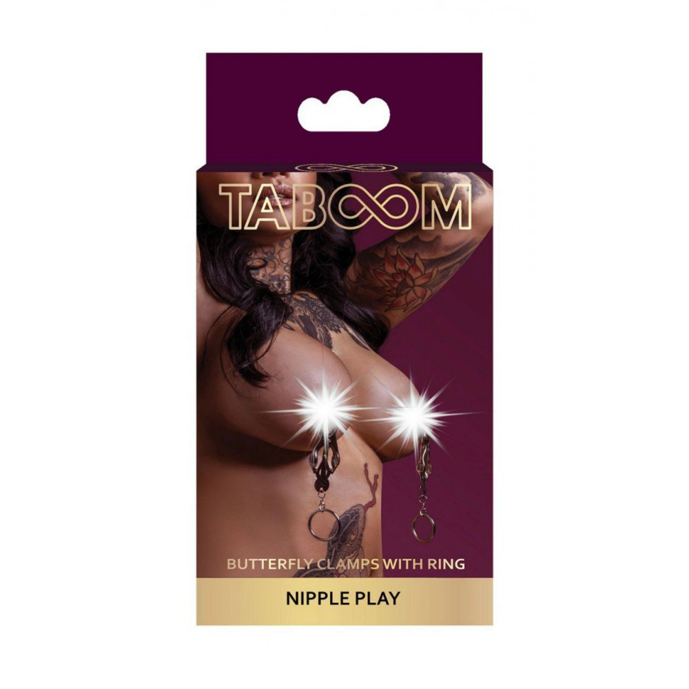  - Затискачі на соски Taboom Nipple Play Jewel Tweezer у вигляді пінцету з підвісками