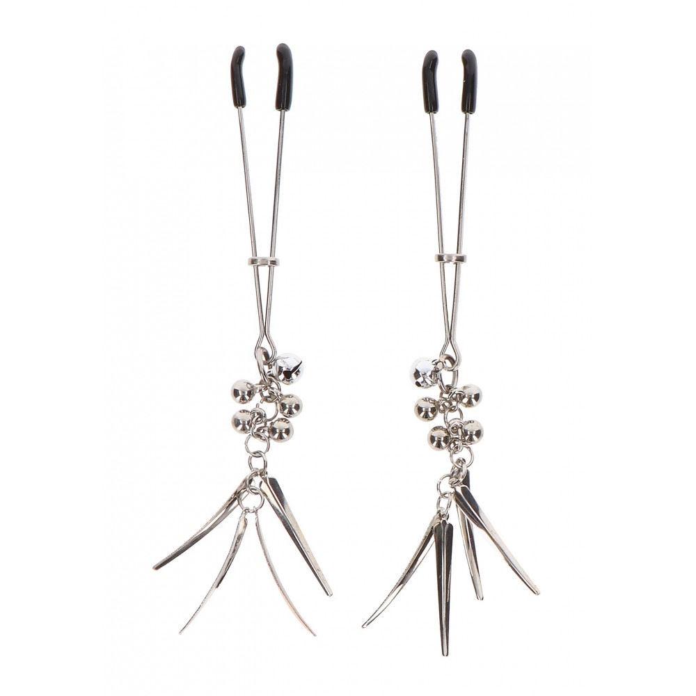  - Затискачі на соски Taboom Nipple Play Jewel Tweezer у вигляді пінцету з підвісками 5