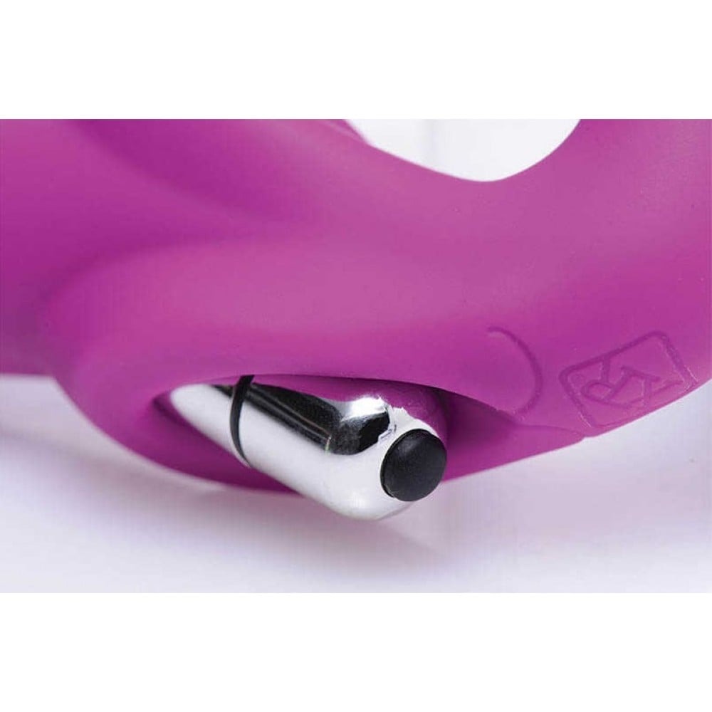 Страпон - Безремневой страпон с вибрацией, фиолетовый, 15.2 х 3.8 см 3