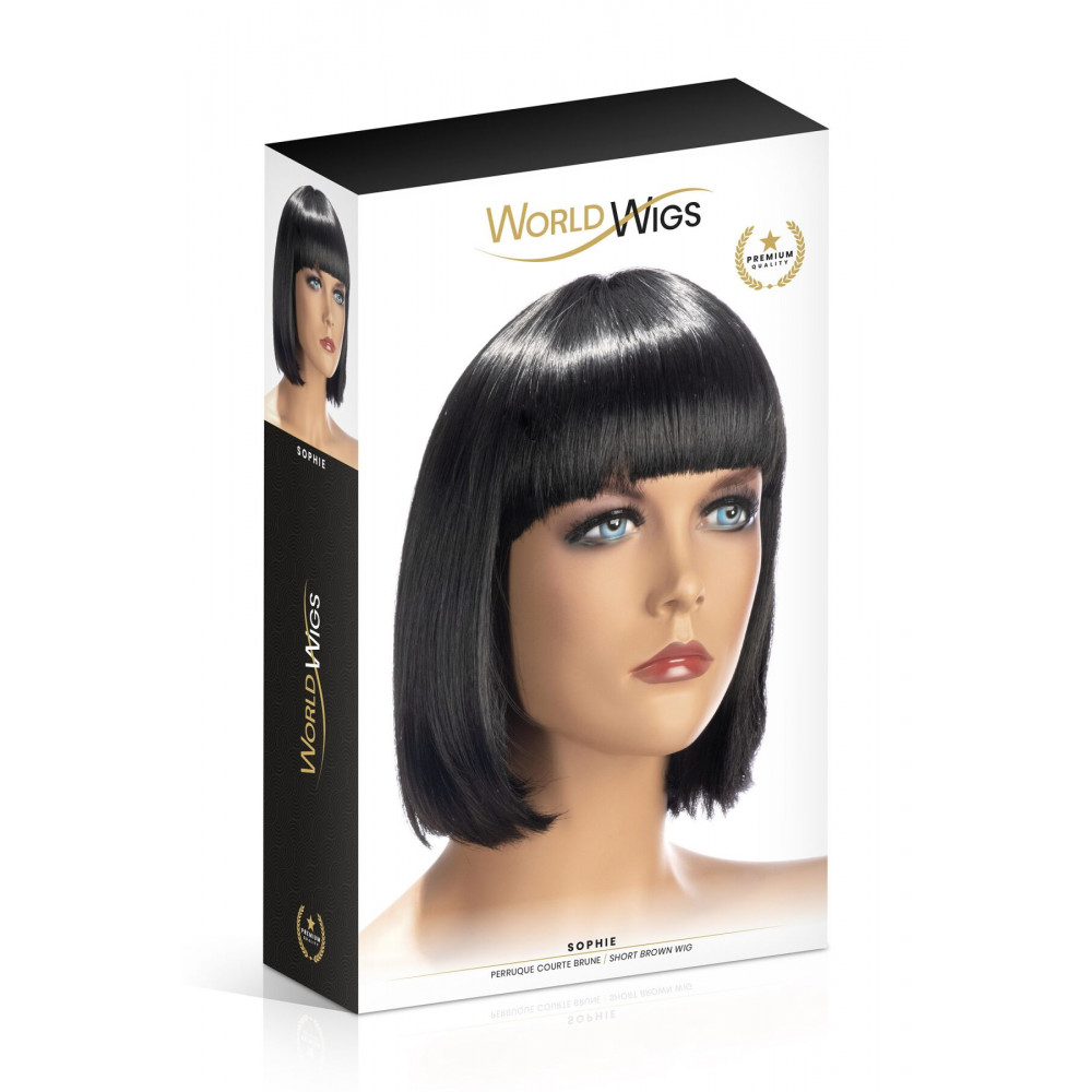 Аксессуары для эротического образа - Парик World Wigs SOPHIE SHORT BROWN 1