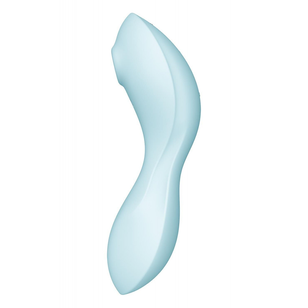 Секс іграшки - Вакуумний смарт-стимулятор із вібрацією Satisfyer Curvy Trinity 5 (Blue) (м'яте паковання!!!) 4