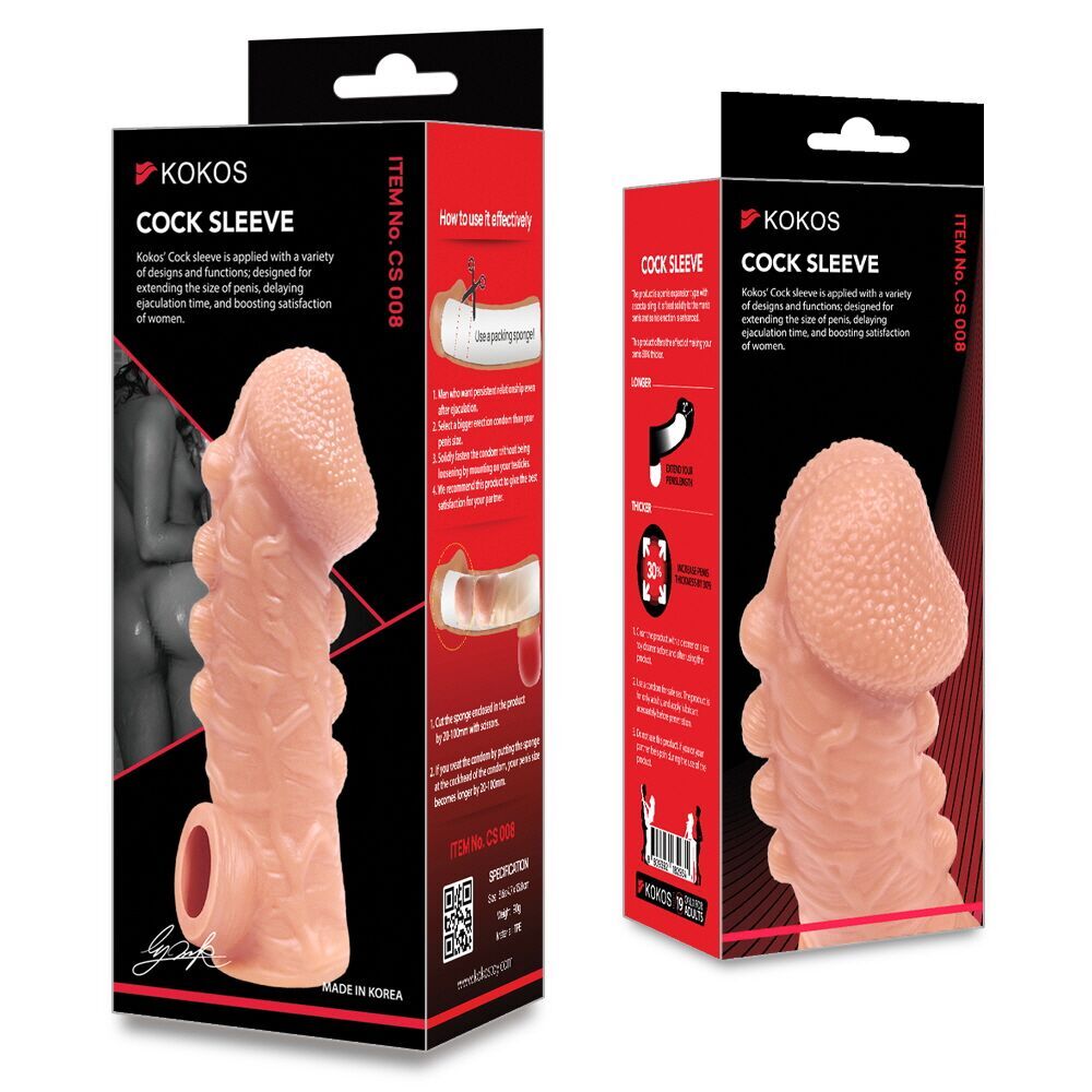 Ерегційні кільця без вібрації - Насадка на член Kokos Cock Sleeve CS 008 S 4