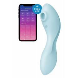 Вакуумний смарт-стимулятор із вібрацією Satisfyer Curvy Trinity 5 (Blue) (м'яте паковання!!!)