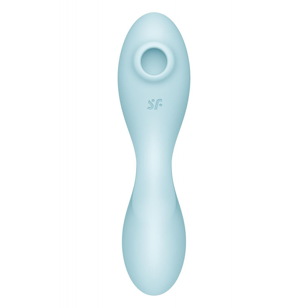 Секс іграшки - Вакуумний смарт-стимулятор із вібрацією Satisfyer Curvy Trinity 5 (Blue) (м'яте паковання!!!) 2