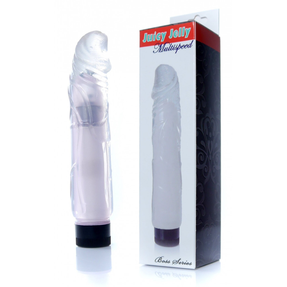 Вибратор - Вибратор Boss Series - Juicy Jelly Multispeed Clear , ( длина 22 см, диаметр 4 см ) BS6700076