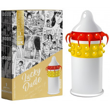 Насадка-презерватив одноразовая с эластичными усиками и шариками EGZO Lucky Dude