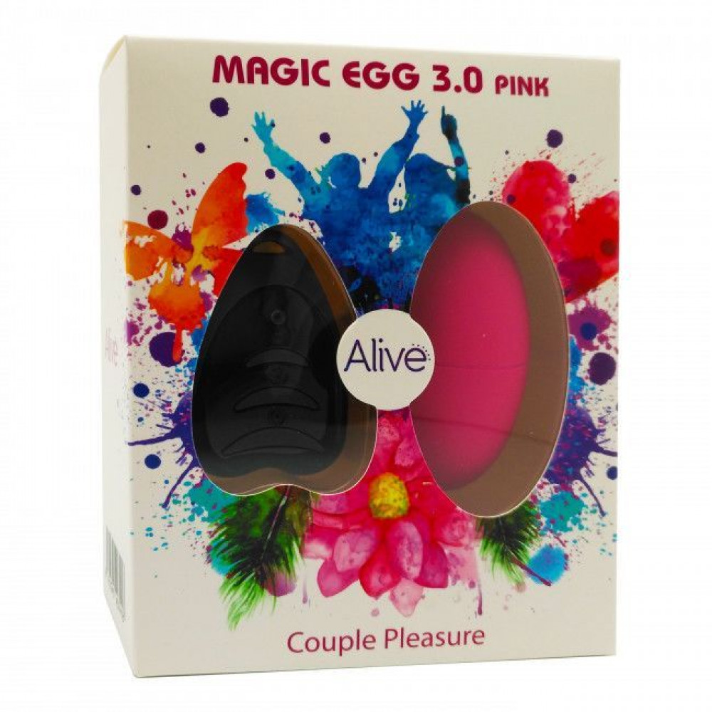 Виброяйцо - Виброяйцо Alive Magic Egg 3.0 Pink с пультом ДУ, на батарейках 1
